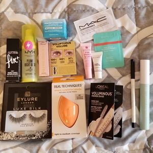 Lot of 13 Makeup Products Minis Samples Full Size Tarte MAC Eylure